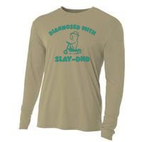 Diagnosed With Slay Dhd Cooling Performance Long Sleeve Crew