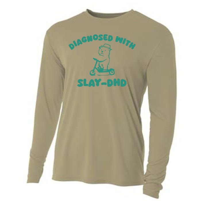 Diagnosed With Slay Dhd Cooling Performance Long Sleeve Crew