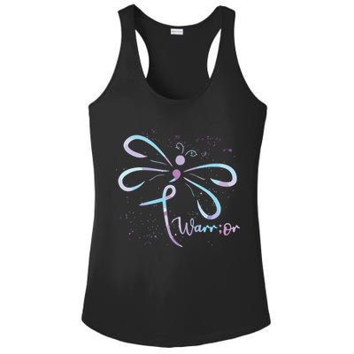 Dragonfly Warrior Semicolon Suicide Prevention Awareness Ladies PosiCharge Competitor Racerback Tank