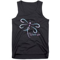 Dragonfly Warrior Semicolon Suicide Prevention Awareness Tank Top