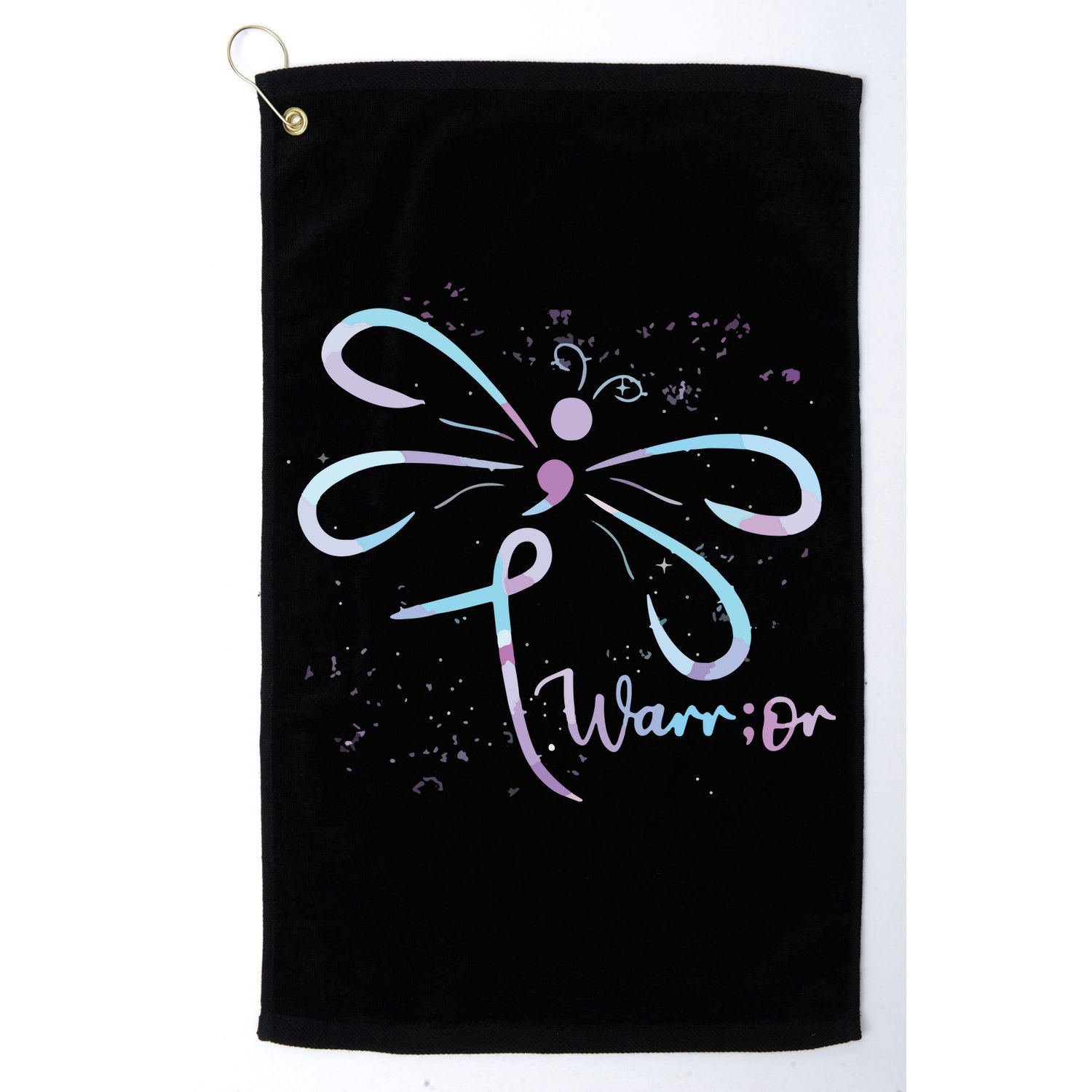 Dragonfly Warrior Semicolon Suicide Prevention Awareness Golf Towel