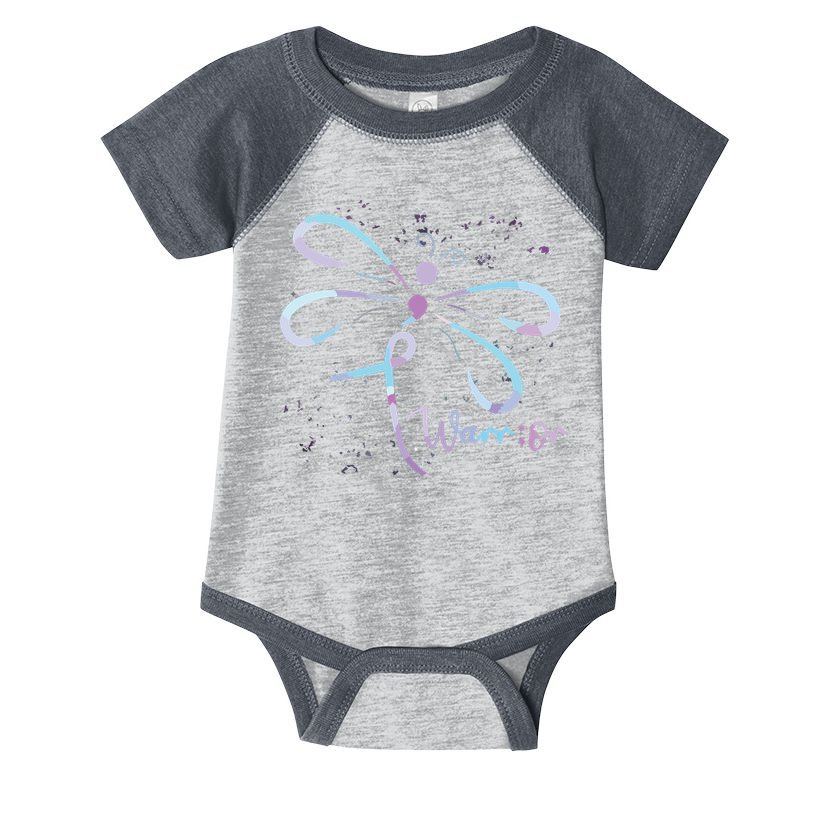 Dragonfly Warrior Semicolon Suicide Prevention Awareness Infant Baby Jersey Bodysuit