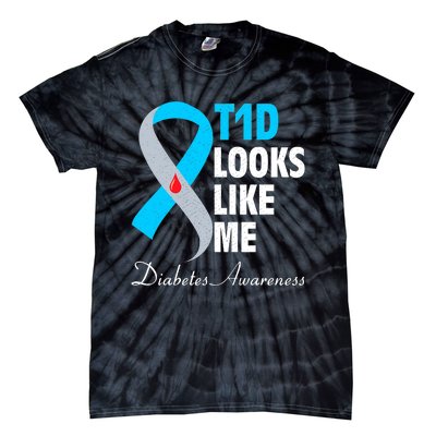 Diabetes Warrior T1D Looks Like Me Support Tie-Dye T-Shirt