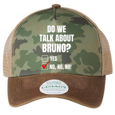 Do We Talk About Bruno No No No Funny Check Mark Legacy Tie Dye Trucker Hat