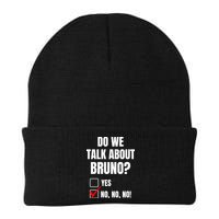 Do We Talk About Bruno No No No Funny Check Mark Knit Cap Winter Beanie