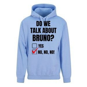 Do We Talk About Bruno No No No Funny Check Mark Unisex Surf Hoodie