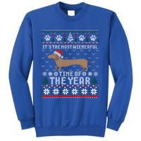 Dachshund Wienerful Time Of The Year Christmas Ugly Meaningful Gift Sweatshirt