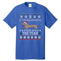 Dachshund Wienerful Time Of The Year Christmas Ugly Meaningful Gift Tall T-Shirt