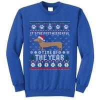 Dachshund Wienerful Time Of The Year Christmas Ugly Meaningful Gift Tall Sweatshirt