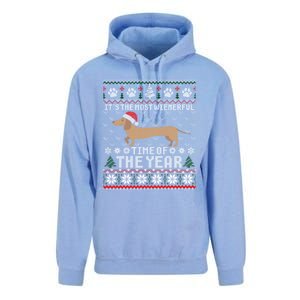 Dachshund Wienerful Time Of The Year Christmas Ugly Meaningful Gift Unisex Surf Hoodie