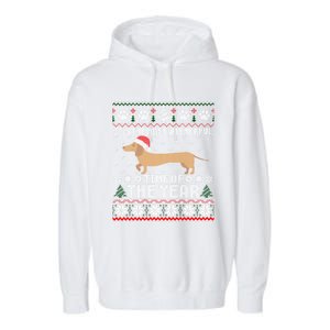 Dachshund Wienerful Time Of The Year Christmas Ugly Meaningful Gift Garment-Dyed Fleece Hoodie