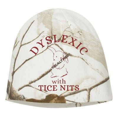 Dyslexic With Tice Nits Funny Dyslexia Kati - Camo Knit Beanie