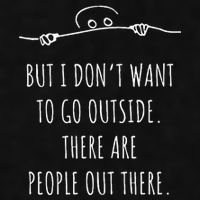 DonT Want To Go Outside There Are People Funny Geek Ladies PosiCharge Tri-Blend Wicking Tank