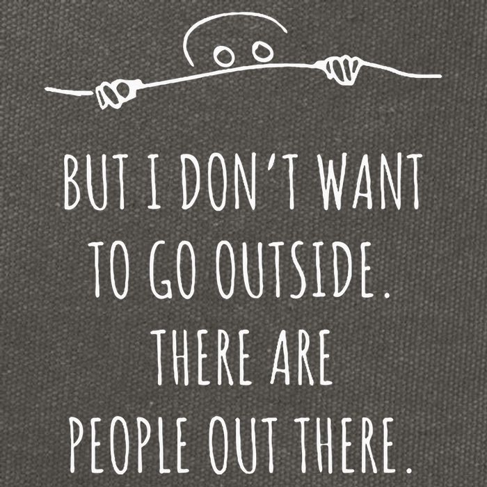 DonT Want To Go Outside There Are People Funny Geek Cotton Canvas Backpack