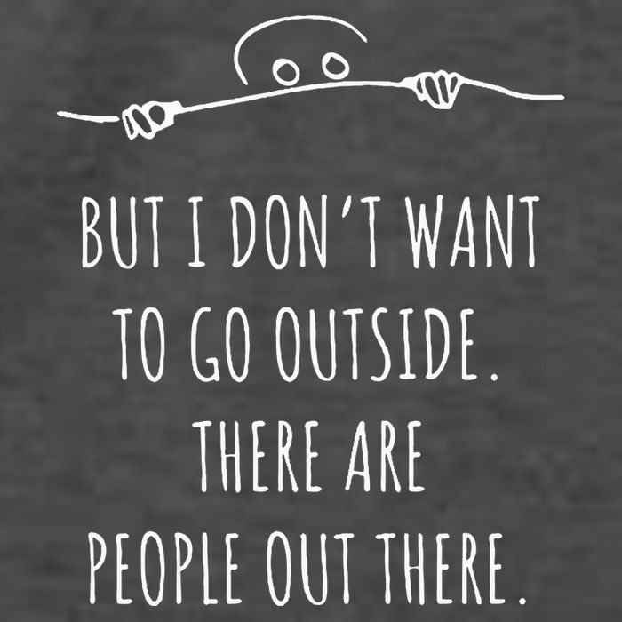 DonT Want To Go Outside There Are People Funny Geek Vector Backpack