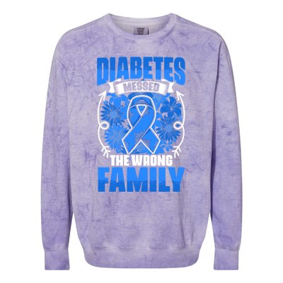 Diabetes Warrior Type 1 Diabetic Diabetes Awareness Gift Colorblast Crewneck Sweatshirt