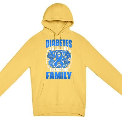 Diabetes Warrior Type 1 Diabetic Diabetes Awareness Gift Premium Pullover Hoodie