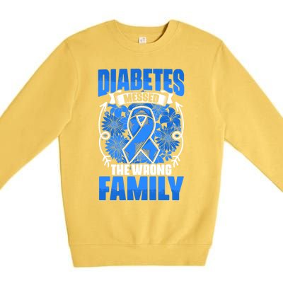 Diabetes Warrior Type 1 Diabetic Diabetes Awareness Gift Premium Crewneck Sweatshirt