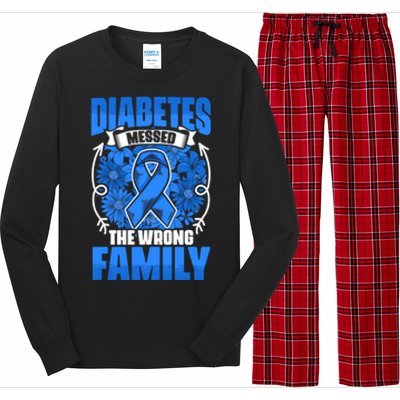 Diabetes Warrior Type 1 Diabetic Diabetes Awareness Gift Long Sleeve Pajama Set