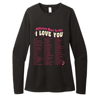 Different Ways To Saygifti Love You Retro Hippie Valentine Funny Gift Womens CVC Long Sleeve Shirt