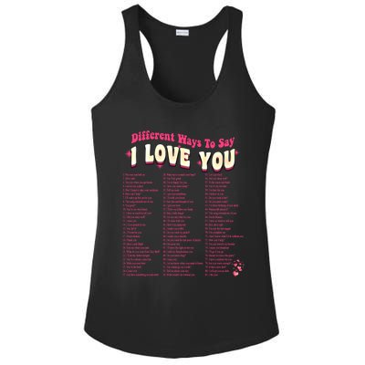 Different Ways To Saygifti Love You Retro Hippie Valentine Funny Gift Ladies PosiCharge Competitor Racerback Tank