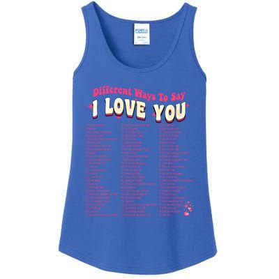 Different Ways To Saygifti Love You Retro Hippie Valentine Funny Gift Ladies Essential Tank