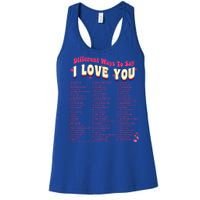 Different Ways To Saygifti Love You Retro Hippie Valentine Funny Gift Women's Racerback Tank