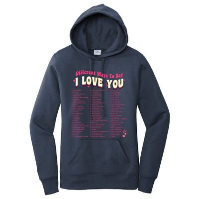 Different Ways To Saygifti Love You Retro Hippie Valentine Funny Gift Women's Pullover Hoodie