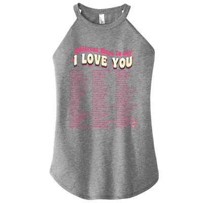 Different Ways To Saygifti Love You Retro Hippie Valentine Funny Gift Women’s Perfect Tri Rocker Tank