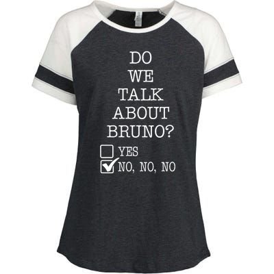 Do We Talk About Bruno Funny Enza Ladies Jersey Colorblock Tee