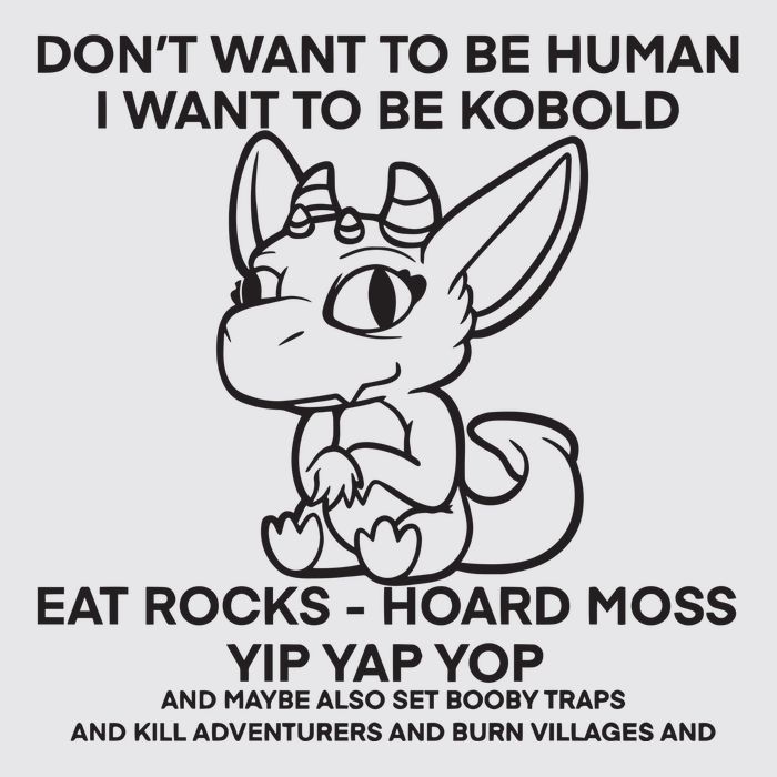 DonT Want To Be Human I Want To Be Kobold Eat Rocks Hoard Moss Yip Yap Yop Womens Funnel Neck Pullover Hood