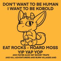 DonT Want To Be Human I Want To Be Kobold Eat Rocks Hoard Moss Yip Yap Yop Pom Pom 12in Knit Beanie
