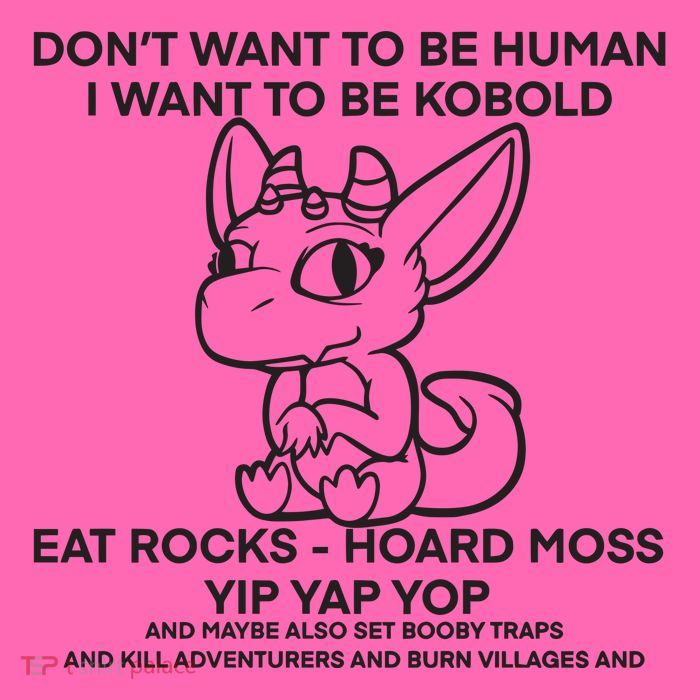 DonT Want To Be Human I Want To Be Kobold Eat Rocks Hoard Moss Yip Yap Yop Stripe Pom Pom Beanie