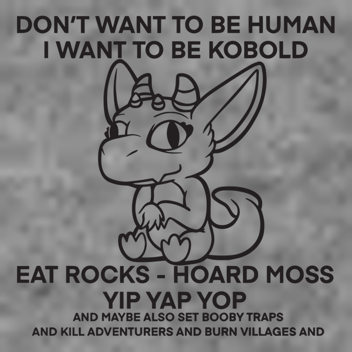DonT Want To Be Human I Want To Be Kobold Eat Rocks Hoard Moss Yip Yap Yop Sustainable Beanie
