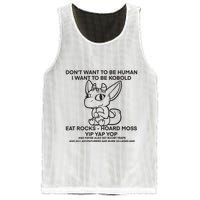 DonT Want To Be Human I Want To Be Kobold Eat Rocks Hoard Moss Yip Yap Yop Mesh Reversible Basketball Jersey Tank