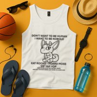 DonT Want To Be Human I Want To Be Kobold Eat Rocks Hoard Moss Yip Yap Yop Tank Top