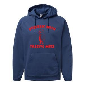 Dyslexic With Tassive Mits Retro Cartoon Performance Fleece Hoodie