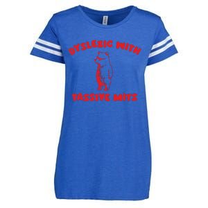 Dyslexic With Tassive Mits Retro Cartoon Enza Ladies Jersey Football T-Shirt