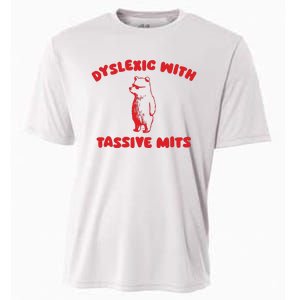 Dyslexic With Tassive Mits Retro Cartoon Cooling Performance Crew T-Shirt