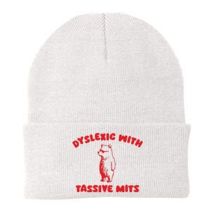 Dyslexic With Tassive Mits Retro Cartoon Knit Cap Winter Beanie