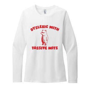 Dyslexic With Tassive Mits Retro Cartoon Womens CVC Long Sleeve Shirt