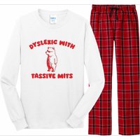 Dyslexic With Tassive Mits Retro Cartoon Long Sleeve Pajama Set