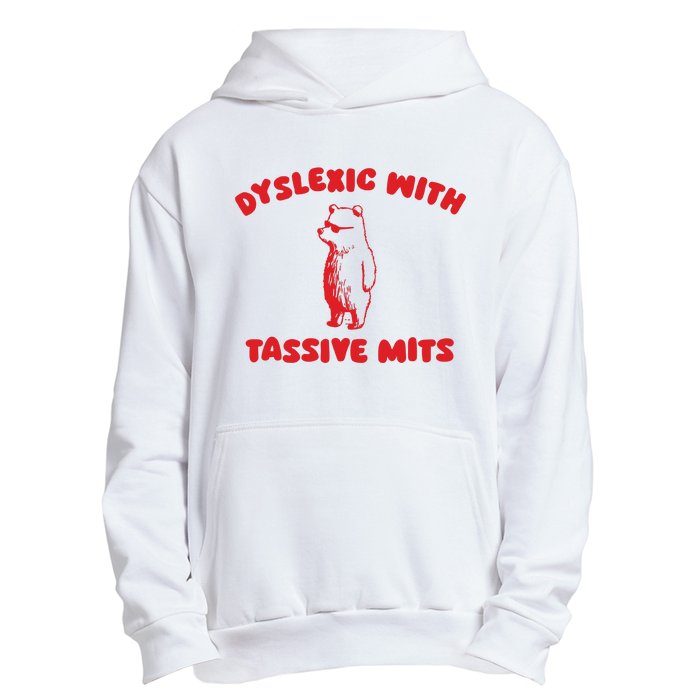 Dyslexic With Tassive Mits Retro Cartoon Urban Pullover Hoodie