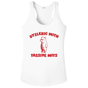 Dyslexic With Tassive Mits Retro Cartoon Ladies PosiCharge Competitor Racerback Tank