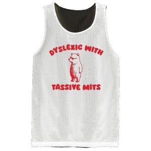 Dyslexic With Tassive Mits Retro Cartoon Mesh Reversible Basketball Jersey Tank