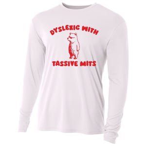 Dyslexic With Tassive Mits Retro Cartoon Cooling Performance Long Sleeve Crew