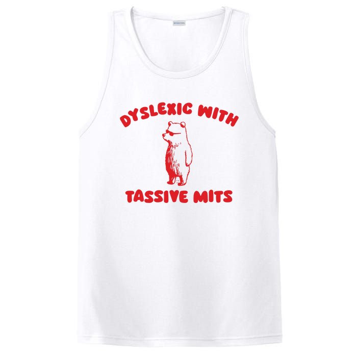 Dyslexic With Tassive Mits Retro Cartoon PosiCharge Competitor Tank