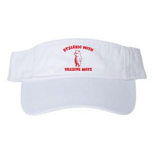 Dyslexic With Tassive Mits Retro Cartoon Valucap Bio-Washed Visor