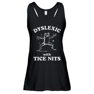 Dyslexic With Tice Nits Funny Dyslexia Ladies Essential Flowy Tank