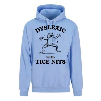 Dyslexic With Tice Nits Funny Dyslexia Unisex Surf Hoodie